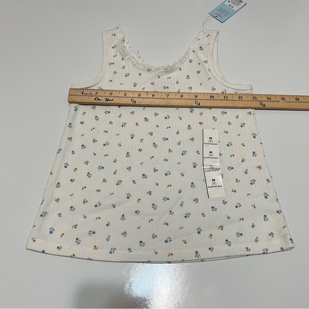 NWT Cat & Jack Girl's Floral Tank Top M(8) - Picture 2 of 4